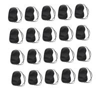 DEARMAMY 20 Pièces de sommeil des yeux faire la fête dormeur patch yeux bandeau yeux couverture anti-lumière pour les yeux oculaire de voyage tissu non tissé Black
