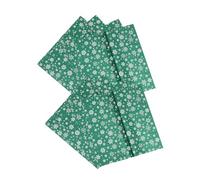 DEARMAMY 20 Pièces Papier Cadeau Noël Réversible Flocons de Vertes Jumbo pour Emballage Fêtes Hiver DIY