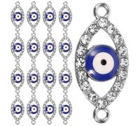 DEARMAMY 20 Pièces Pendentif Bijou Œil Maléfique en Alliage de Zinc Argenté