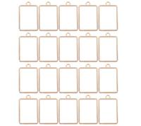DEARMAMY 20 pièces Pendentifs Creux Rectangulaires pour Création de Bijoux DIY Accessoires Décoratifs Élégants pour Bracelets et Colliers Faits Main