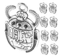 DEARMAMY 20 pièces Pendentifs Scarabée Égyptien Alliage Vintage pour Création Bijoux Breloques Inoxydables pour Boucles Oreilles Bracelets Colliers et Porte-clés
