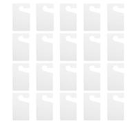 DEARMAMY 20 Pièces Vignette de Stationnement Blanche PVC | Format 3x5 Pouces, Surface Vierge Personnalisable, Usage Entreprise et Communauté, Lot Pratique