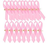 DEARMAMY 200 pièces Lot de Broches Ruban Rose pour Sensibilisation Au Cancer Du Sein Accessoires de Prévention et Soutien Public
