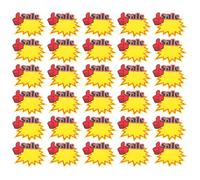 DEARMAMY 200pcs Étiquettes de Prix en Carton Jaune Faciles à Appliquer Surface Écrivable pour Affichage en Supermarché ou Notes Personnelles