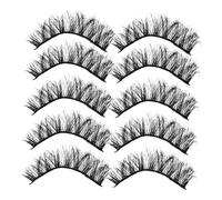DEARMAMY 20paires Fausse Cils Pratique Fausse Cils Courts Et Naturels Accessoires De Maquillage Pour Shopping Et Occasions Spéciales