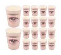 DEARMAMY 20pièces Coupe Entraînement Pour Cils Mannequin Yeux Pour Pratique Extensions Kit Formation Cils Mapping Oculaire
