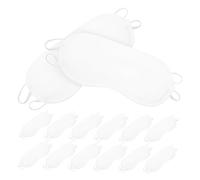 DEARMAMY 20pièces Masques De Sommeil Jetables Polyester Imperméable Cache-yeux Blancs Pour Voyage Sieste Et Relaxation Accessoire Portable Anti-lumière Pour Nuit Tranquille