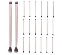 DEARMAMY 20pièces Set De Pinceaux De Maquillage Double-tête Rose Pinceaux Pour Ombres à Paupières Fard Et Contouring Cosmétiques Pour Maquillage Et Confortable