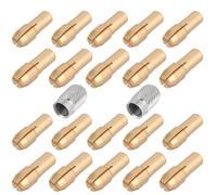 DEARMAMY 22 Pièces Mandrin Électrique Collet en Cuivre avec Écrou M8, Diamètre de Queue 4,8mm et 4,2mm, pour Outils Rotatifs, Perçage de Carton et Plaque Abs