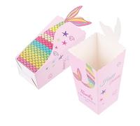 DEARMAMY 24 Pièces Boîtes à Popcorn Forme de Sirène Contenants pour et Snacks pour et Anniversaires