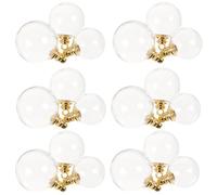 DEARMAMY 24 Pièces Breloques Boule en Verre Cristal à Mini Pendentifs | Charms Transparents pour Bijoux, 14mm 16mm 18mm, Usage Diy, Noël, Lot Varié