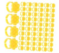 DEARMAMY 250 Pièces Hexagon Blossom Eyelash Glue Cups With Slots Stable Portable Lash Adhesive Ring For Professional Extension Application And Efficient Glue Usage