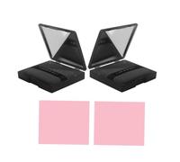 DEARMAMY 2ensembles Absorbantes Pour Visage Papier Buvard Pour Peau Grasse Papiers Nettoyants Lot Étui Miroir Contrôle Sébum Excès Brillance Visage