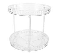 DEARMAMY 2étage Plateau Rotatif De Rangement Pour Cosmétiques Et Étagère à Niveaux Pour Salle De Bain Bureau