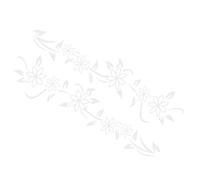 DEARMAMY 2pcs Autocollants de Voiture Fleurs en Pvc Blanc pour Décoration Diy, Modification Élégante de L'apparence, pour Carrosserie Latérale
