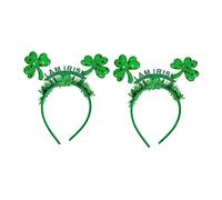 DEARMAMY 2pièces Accessoires Pour Saint-patrick Serre-tête Trèfle Bandeau Saint-patrick Coiffe Verte Coiffe Trèfle Lot De Serre-têtes Pour Garçon Fille Accessoires De Fête Pour Saint-patric