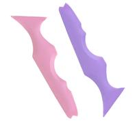 DEARMAMY 2pièces Applicateur Mascara Silicone Pochoir Eyeliner Outil Maquillage Rapide Contour Lèvres Aide Application Sourcils