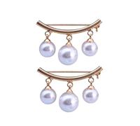 DEARMAMY 2pièces Broche Alliage avec Perle Style Arc Créatif Accessoire de Mode pour Fêtes et Occasions Spéciales