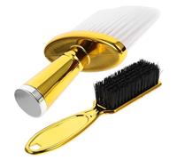 DEARMAMY 2pièces Brosse De Cou Coiffeur Pour Nettoyage Cheveux Outil De Coupe De Cheveux Brosse De Barbier Plumeau De Coiffure