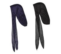 DEARMAMY 2pièces Chapeau Pirate à Longue Queue Pour Garçon Fille Lot De Couvre-chefs Pour Soins Capillaires Bain Et Sommeil