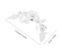 DEARMAMY 2pièces Clips Décoratifs pour Chaussures Fleurs et Cristaux Boucles Amovibles Perles pour Talons Hauts de Mariage Accessoires de Fête