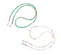 DEARMAMY 2pièces Cordons Plats Pour Masque Facial Avec Perles Lumineuses Sangles De Suspension Pour Masque Corde De Suspension Pour Tour De Cou Pour