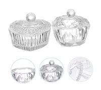 DEARMAMY 2pièces Gobelet Cristal Pour Nail Art Gobelet Pour Liquide Manucure Lot De Coupelles Verre Pour Ongles