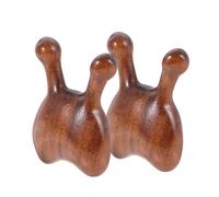 DEARMAMY 2pièces Lot De Masseurs Faciaux Bois Grattoir De Nez Outil De Massage Portatif Soulageant Tensions Et Favorisant Relaxation