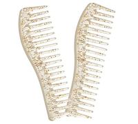 DEARMAMY 2pièces Lot De Peignes à Dents Larges Pour Cheveux Épais Démêlants Et Antistatiques Adaptés Aux Cheveux Bouclés Et Mouillés