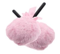 DEARMAMY 2pièces Makeup Powder Puff Set Soft Plush Face Pads for Loose and Setting Powder Portable and Lightweight for Travel Home Use