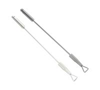 DEARMAMY 2pièces Outil pour Repousser Cuticules et Dissoudre Vernis Gel Accessoire de Manucure Métal Repousse-cuticules pour Vernis Gel