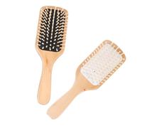 DEARMAMY 2pièces Peigne à Cheveux Bois Pour Coiffure Et Massage Lot De Blanc Et Noir Convient à Tous Membres Famille