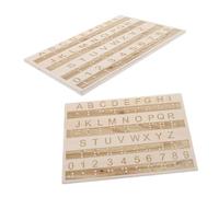 DEARMAMY 2pièces Planche Apprentissage Braille Pour Aveugles Outil Pédagogique Bois Avec Points Sculptés Tableau Alphabets Braille Pour Éducation