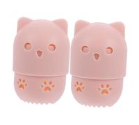 DEARMAMY 2pièces Porte-houppettes Silicone Présentoir à Éponges à Maquillage Boîte De Rangement Cosmétique Ventilée pour Séchage Naturel