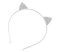 DEARMAMY 2pièces Serre-tête Chat Oreilles Cristal Strass Bandeau Cheveux Femmes Filles Accessoire Coiffure