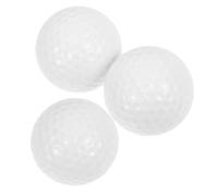DEARMAMY 3 Balles de Golf Blanches à Double Couche en Caoutchouc Synthétique, Résistantes et Élastiques, pour L'entraînement au Golf en Extérieur Jardin