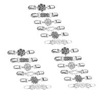 DEARMAMY 3 Ensembles Clip Col Cardigan Fleuri Goupille Broche Clip Pour Pull Chemises Agrafe Pinces À Cardigan Collier Chaîne Pinces À Chandail Épingle À Manteau Alliage Silver 6 Pièces * 3