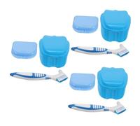 DEARMAMY 3 Ensembles Coffret prothese cas de protège-dents pour support d'accolade pratique affaire de ménage faux conteneur accessoire de dentier Plastique