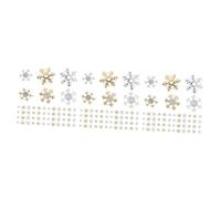 DEARMAMY 3 Ensembles Nail Art Snowflake Diamond Bijoux Charmes D'ongles D'or Décoration Briller Bonjour Charmes De Flocons De Neige Charme D'ongle De Flocon De Neige Alliage 60 Pièces * 3