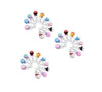 DEARMAMY 3 Ensembles Porte-clés Cloche Cloches Soi Mixte Décor Porte-clés De Couleurs Mélangées 10 Pièces * 3