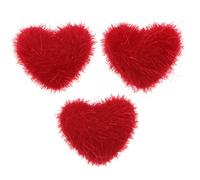 DEARMAMY 3 Pièces Accessoires de décoration d'ongles ongles charmes ongles pom moelleux ongle duveteux menagere nails manicure Décor d'art d'ongle décoration beauté des ongles chiffon rouge