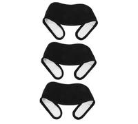 DEARMAMY 3 Pièces aide à la relaxation utile huile de castor envelopper Cou BIO film d'huile de réutilisable aide au sommeil confortable Flanelle Black