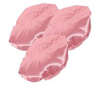 DEARMAMY 3 Pièces bonnet de étanche Fille costumes bonnet de doublé adulte cheveux bonnet de bain chapeau de femme bonnets de bain imperméables pour femmes demain rose