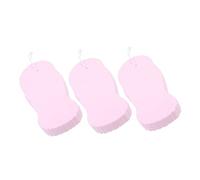 DEARMAMY 3 Pièces éponge de bain éponge de nettoyage éponges naturelles pour le bain scrubber enfants doux dame Shower Sponge éponge exfoliante douce PVC rose