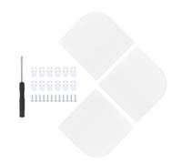 DEARMAMY 3 pièces Étagères Murales Angle Bois Planches de Rangement Suspendues Ovales Décor Mural sans Perçage pour Chambre Cuisine et Bureau Support Robuste et Gain de Place