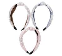 DEARMAMY 3 Pièces Lot De Bandeaux Noués Pour Femmes Large Et Pratique Pour Cheveux Courts Et Coiffures Courantes