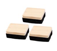 DEARMAMY 3 pièces Lot de Gommes Bois pour Tableau et Tableau Blanc Effaceurs Feutre Durables pour Bureau et Salle de Classe Nettoyeur de Craie Pratique et Réutilisable