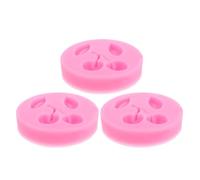 DEARMAMY 3 pièces Moule Silicone Cerise pour Pâte Sucre et Chocolat Décor Gâteau Réaliste Facile à Laver Pâtisserie et Cupcakes