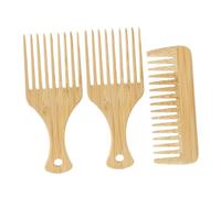 DEARMAMY 3 pièces Peigne Large Dents pour Cheveux Bouclés et Outil de Coiffage Aux Statics Démêlant pour Voyage