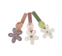 DEARMAMY 3 Pièces Plastic Flower Hair Clips For Women Floral Duckbill Barrettes For Thin And Thick Hair Hawaiian Style Accessories And Everyday Wear